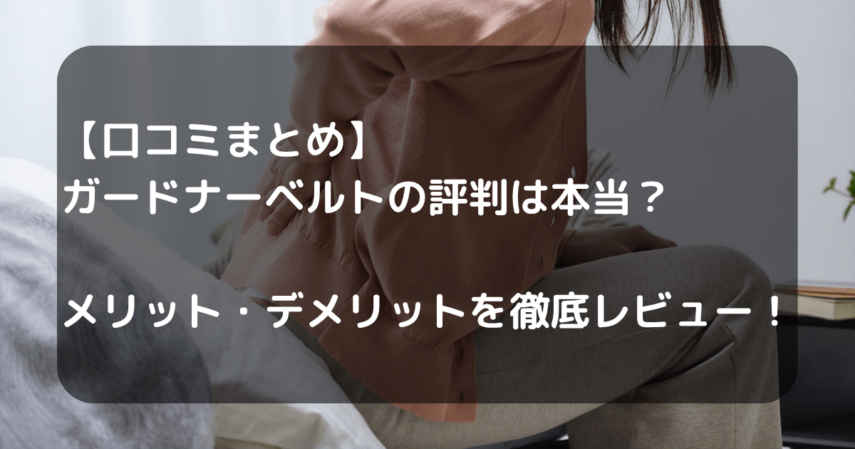 ガートナーベルトのキャッチアイ